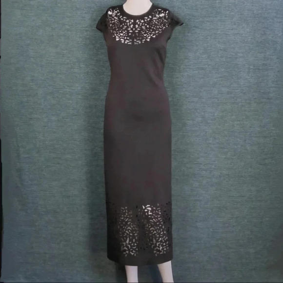 Clover Canyon Neoprene Laser Cut Out Midi-Dress - Picture 2 of 16